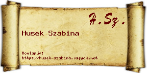 Husek Szabina névjegykártya